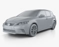 Lexus CT 2016 3d model clay render