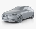 Lexus IS (XE30) 2016 3d model clay render