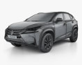 Lexus NX hybride 2017 Modèle 3d wire render