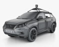 Lexus RX Google Self-driving 2015 3d model wire render