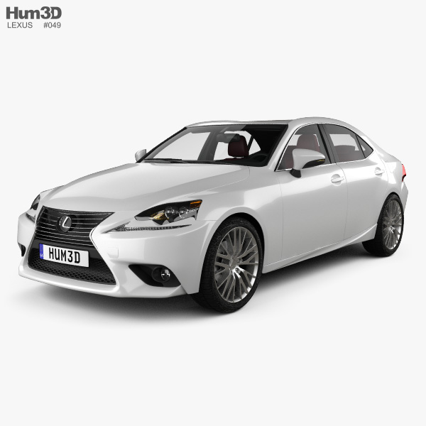 Lexus IS (XE30) with HQ interior 2016 3D model