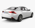 Lexus IS (XE30) with HQ interior 2016 3d model back view