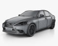 Lexus IS (XE30) with HQ interior 2016 3d model wire render