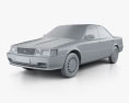 Lexus ES 1991 3D модель clay render