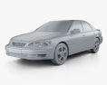 Lexus ES 2001 3D模型 clay render