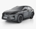 Lexus RX hybrid 2019 3d model wire render