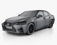 Lexus GS F 2018 3d model wire render