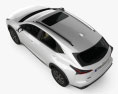Lexus NX F sport with HQ interior 2017 3d model top view