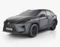 Lexus RX F Sport 2019 3D模型 wire render
