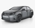 Lexus HS 2017 3D 모델  wire render