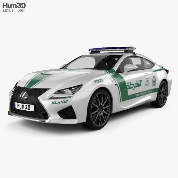 Lexus RC F Police Dubai 2017 3D model