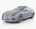 Lexus RC F Поліція Dubai 2017 3D модель clay render