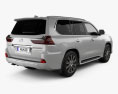 Lexus LX 2021 3D-Modell Rückansicht