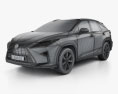 Lexus RX 350 2019 3d model wire render