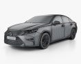 Lexus ES 2016 Modèle 3d wire render