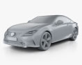 Lexus RC 200t 2019 3D-Modell clay render