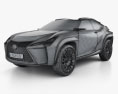 Lexus UX Concept 2017 3d model wire render