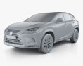 Lexus NX hybrid 2017 3d model clay render