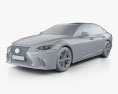 Lexus LS (XF50) F Sport 2020 3d model clay render