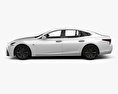 Lexus LS (XF50) F Sport with HQ interior 2022 3d model side view