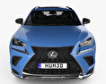 Lexus NX F sport with HQ interior 2020 3d model front view