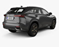 Lexus NX ハイブリッ HQインテリアと 2020 3Dモデル 後ろ姿