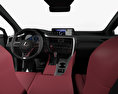 Lexus RX F sport with HQ interior 2019 3d model dashboard