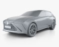 Lexus LF-1 Limitless 2018 3D-Modell clay render