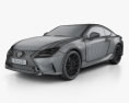Lexus RC F Sport 2020 3d model wire render