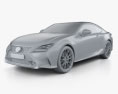 Lexus RC F Sport 2020 3Dモデル clay render