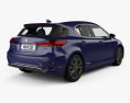 Lexus CT hybrid Prestige 2020 3D-Modell Rückansicht