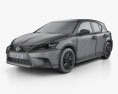 Lexus CT hybrid Prestige 2020 3D-Modell wire render