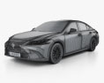 Lexus ES 300h 2020 3D模型 wire render