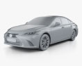 Lexus ES 350h F-sport 2020 3d model clay render