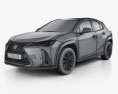 Lexus UX hybrid F-Sport 2022 3D-Modell wire render