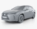 Lexus UX гібрид F-Sport 2022 3D модель clay render