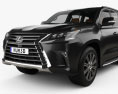 Lexus LX 인테리어 가 있는 2019 3D 모델 