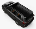 Lexus LX з детальним інтер'єром 2019 3D модель top view