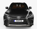 Lexus LX з детальним інтер'єром 2019 3D модель front view