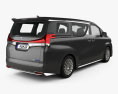 Lexus LM гибрид 2022 3D модель back view