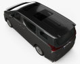 Lexus LM hybrid 2022 3D-Modell Draufsicht