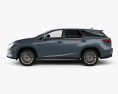 Lexus RX L гибрид 2022 3D модель side view
