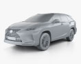 Lexus RX L hybrid 2022 3D-Modell clay render