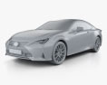 Lexus RC hybrid 2022 3D-Modell clay render