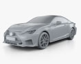 Lexus RC F 2022 3D модель clay render