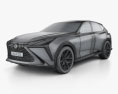 Lexus LF-1 Limitless HQインテリアと 2018 3Dモデル wire render