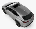 Lexus NX US-spec ibrido 2023 Modello 3D vista dall'alto