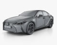 Lexus IS 2022 3D 모델  wire render