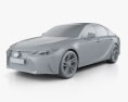 Lexus IS 2022 Modello 3D clay render