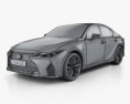 Lexus IS F Sport 2022 3D-Modell wire render